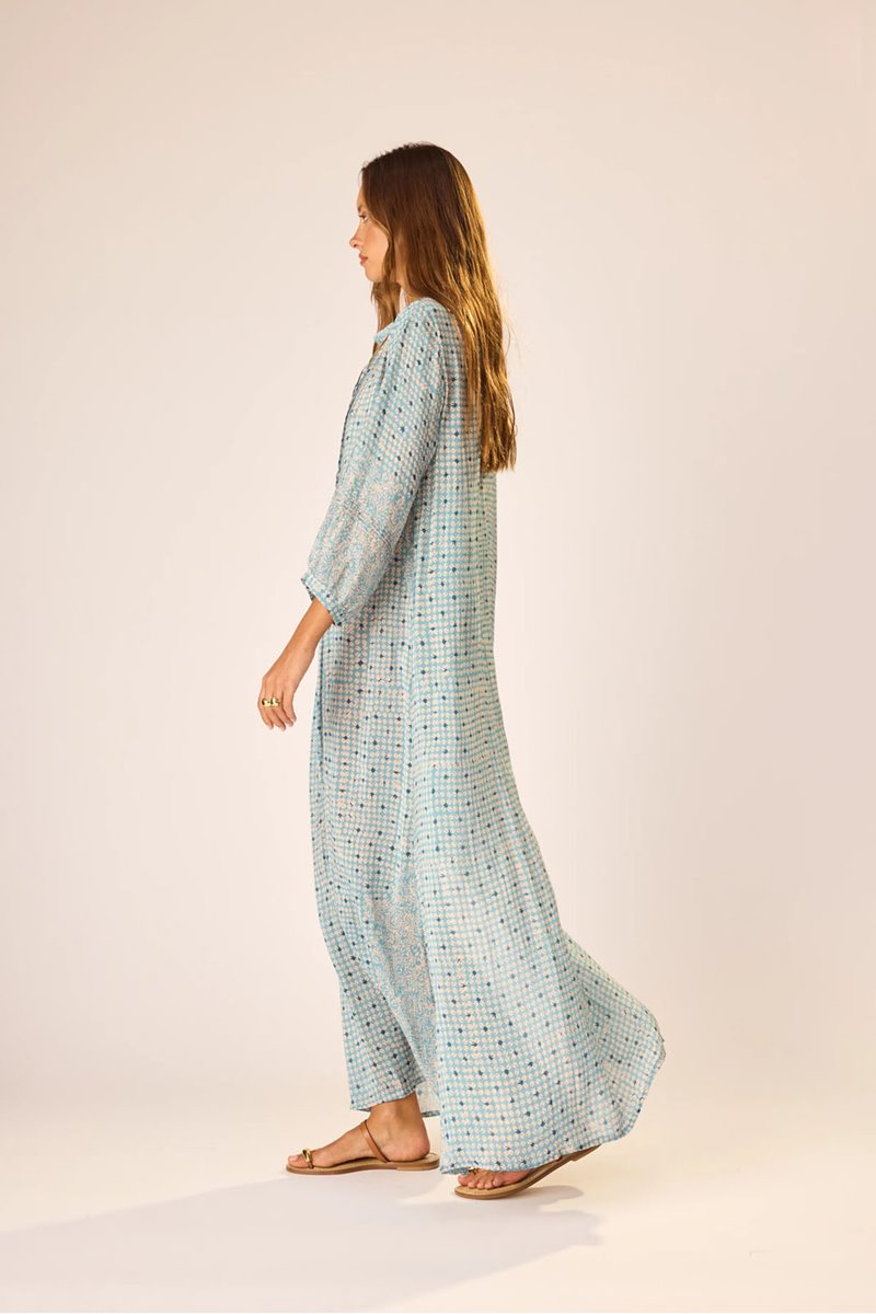 Natalie Martin sammi maxi dress delphi sky back