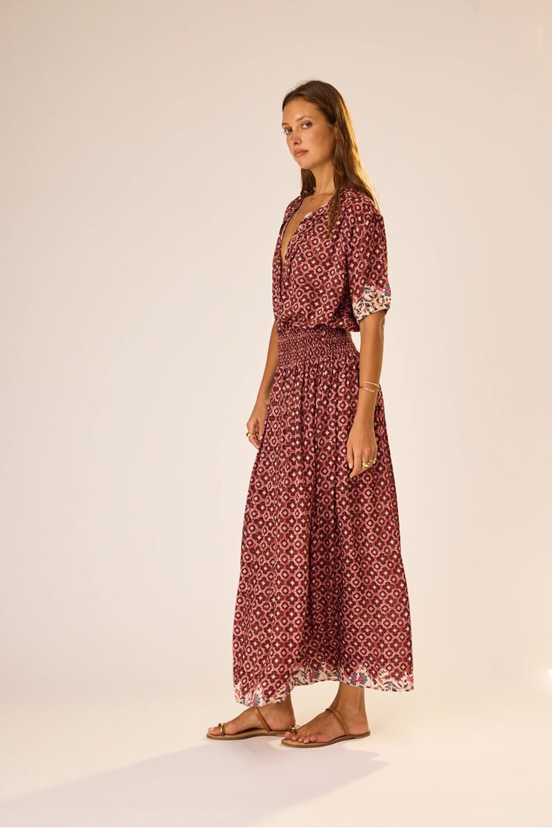 Natalie Martin bella skirt mosaic spice 