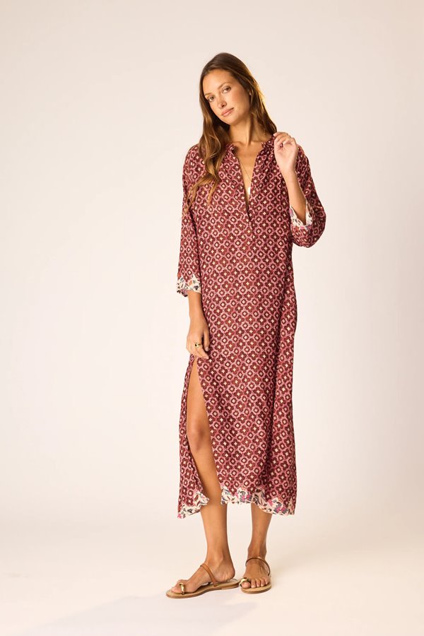 Natalie Martin Isobel Dress  Mosaic Spice