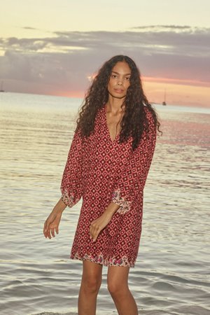 Natalie Martin maria dress mosaic spice detail