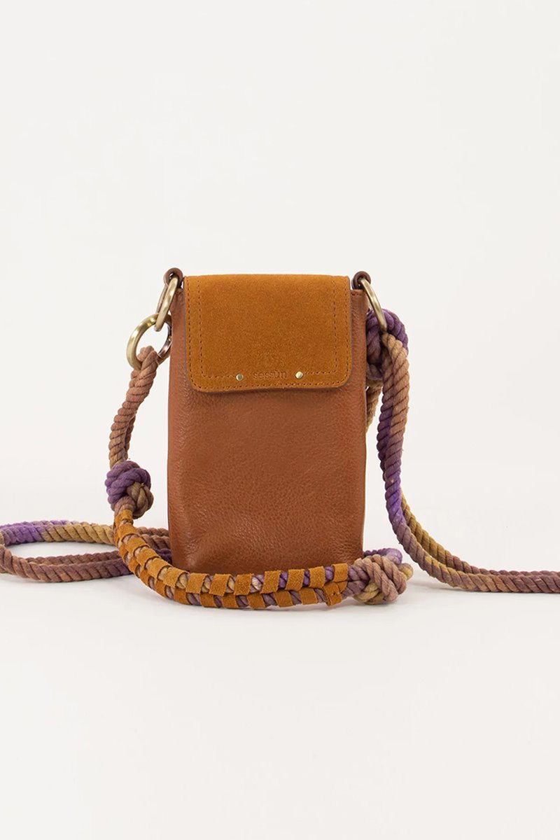 Sessun evalio phone case bag -  fox leather