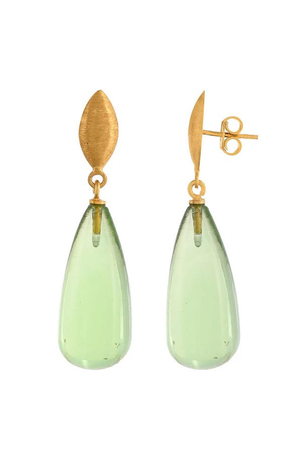 Shyla  Corine Drop Earrings Soft Green