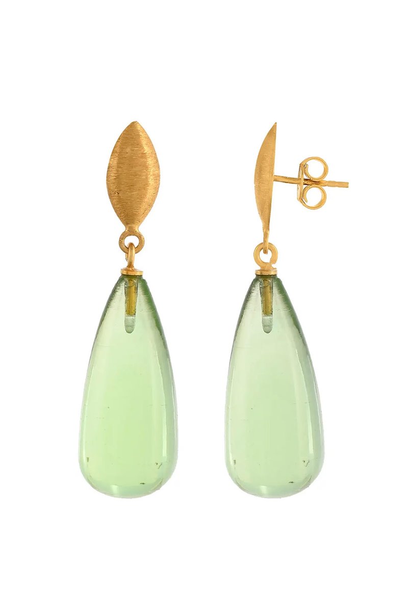 Shyla  corine drop earrings soft green