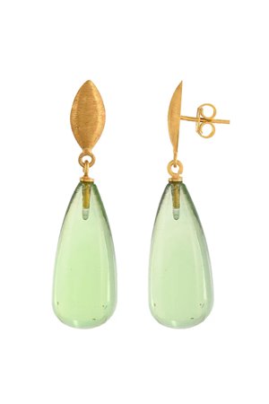Shyla  corine drop earrings soft green