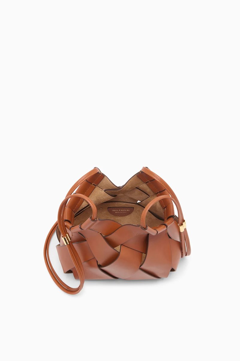 Ulla Johnson charlotte crossbody bag cognac side