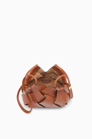Ulla Johnson charlotte crossbody bag cognac side