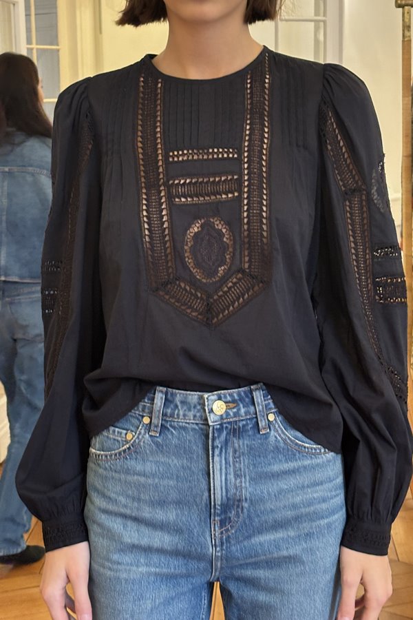 Ulla Johnson Marlowe Blouse Noir