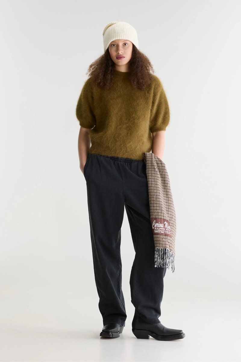 Bellerose darza short sleeve knit tabac detail