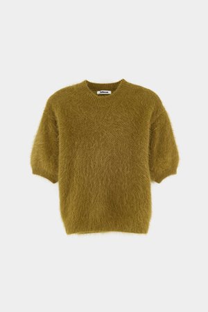 Bellerose darza short sleeve knit tabac back