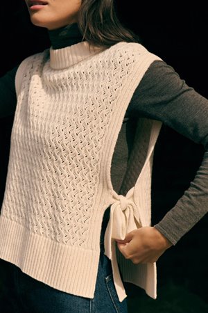 Petite Mendigote miyoko knit ecru detail