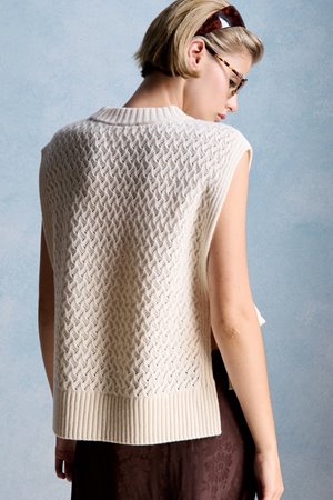 Petite Mendigote miyoko knit ecru back