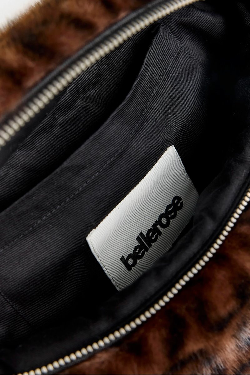 Bellerose joswell muff bag brown leopard side