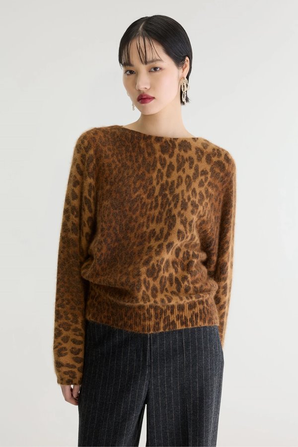 Bellerose dioal leopard print knit