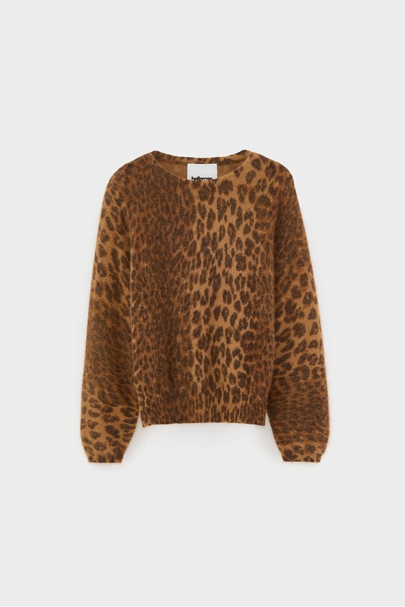 Bellerose dioal leopard print knit side