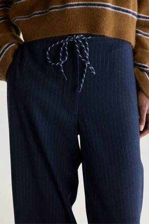 Bellerose solene pintstripe trouser detail