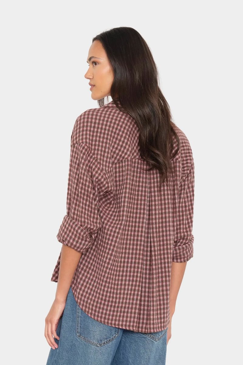 Xirena  jordy shirt bourbon rose back