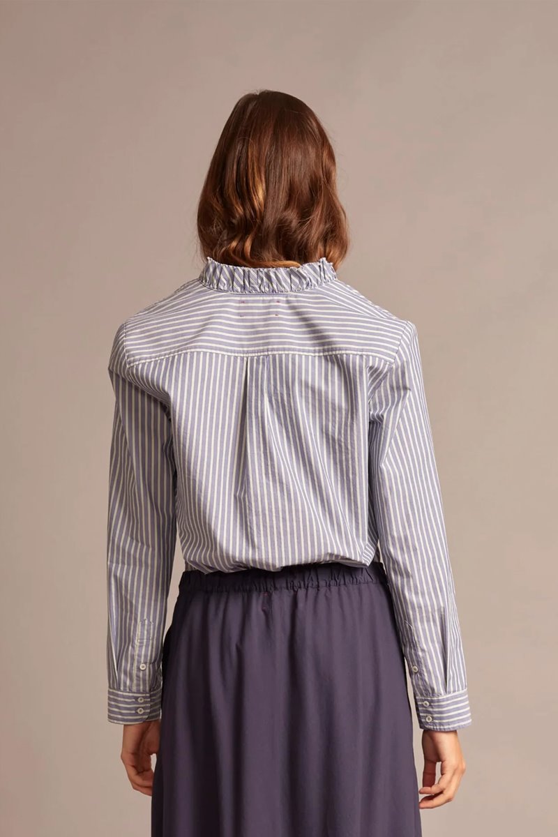 Xirena  kayde shirt blue pine stripe detail