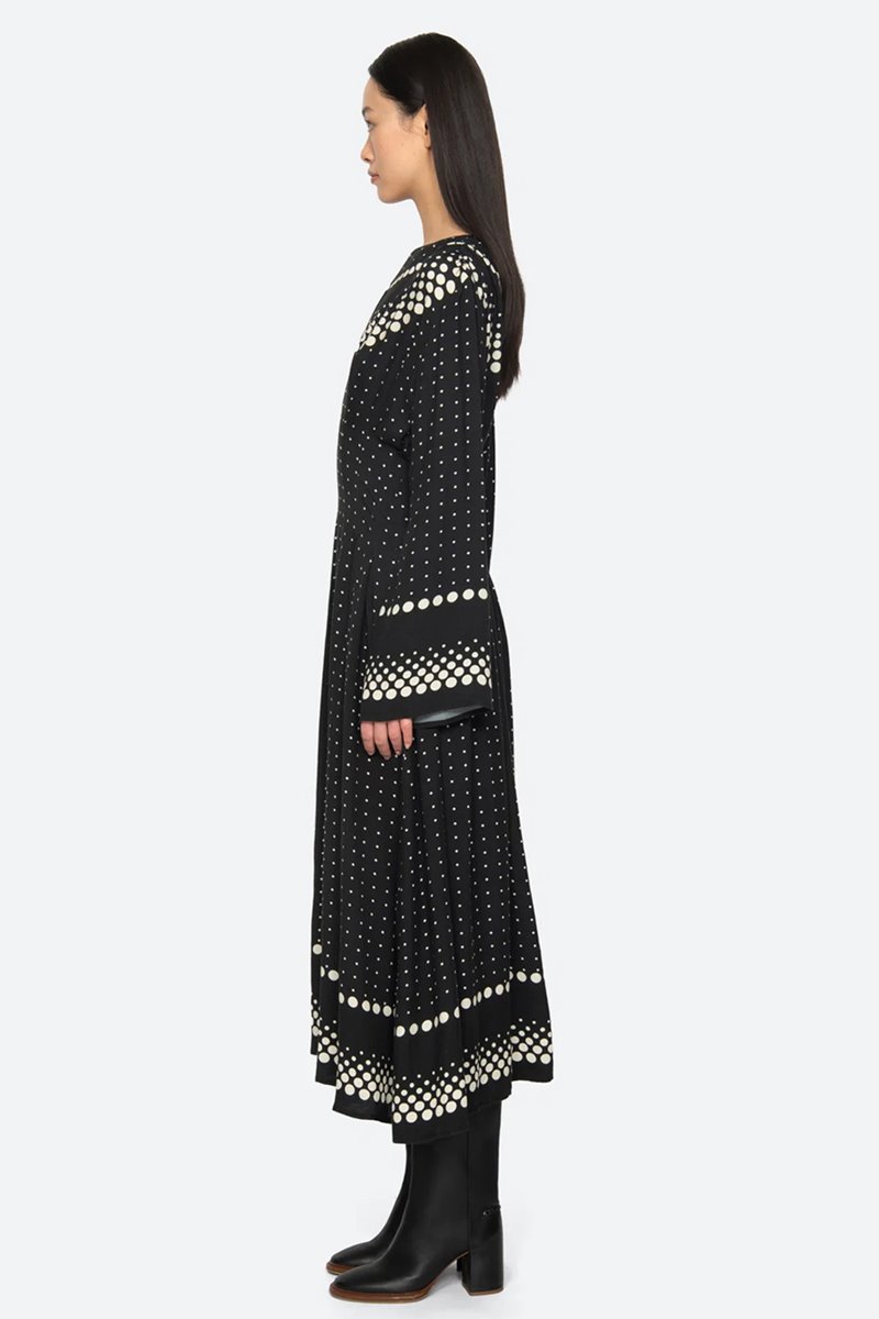 Sea NY elly polka dot dress side