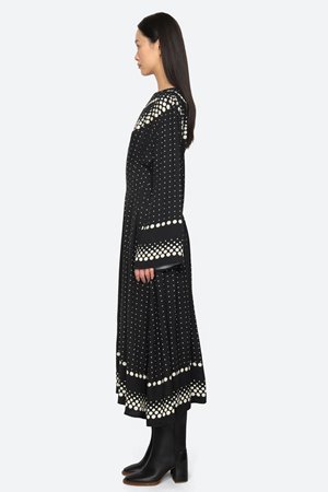 Sea NY elly polka dot dress side