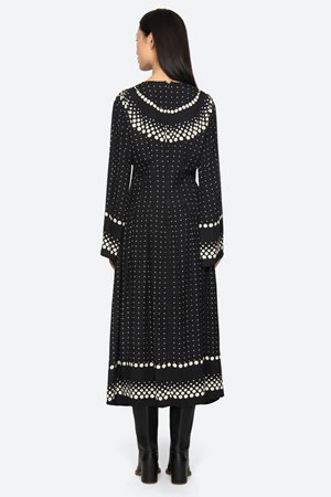 Sea NY elly polka dot dress detail