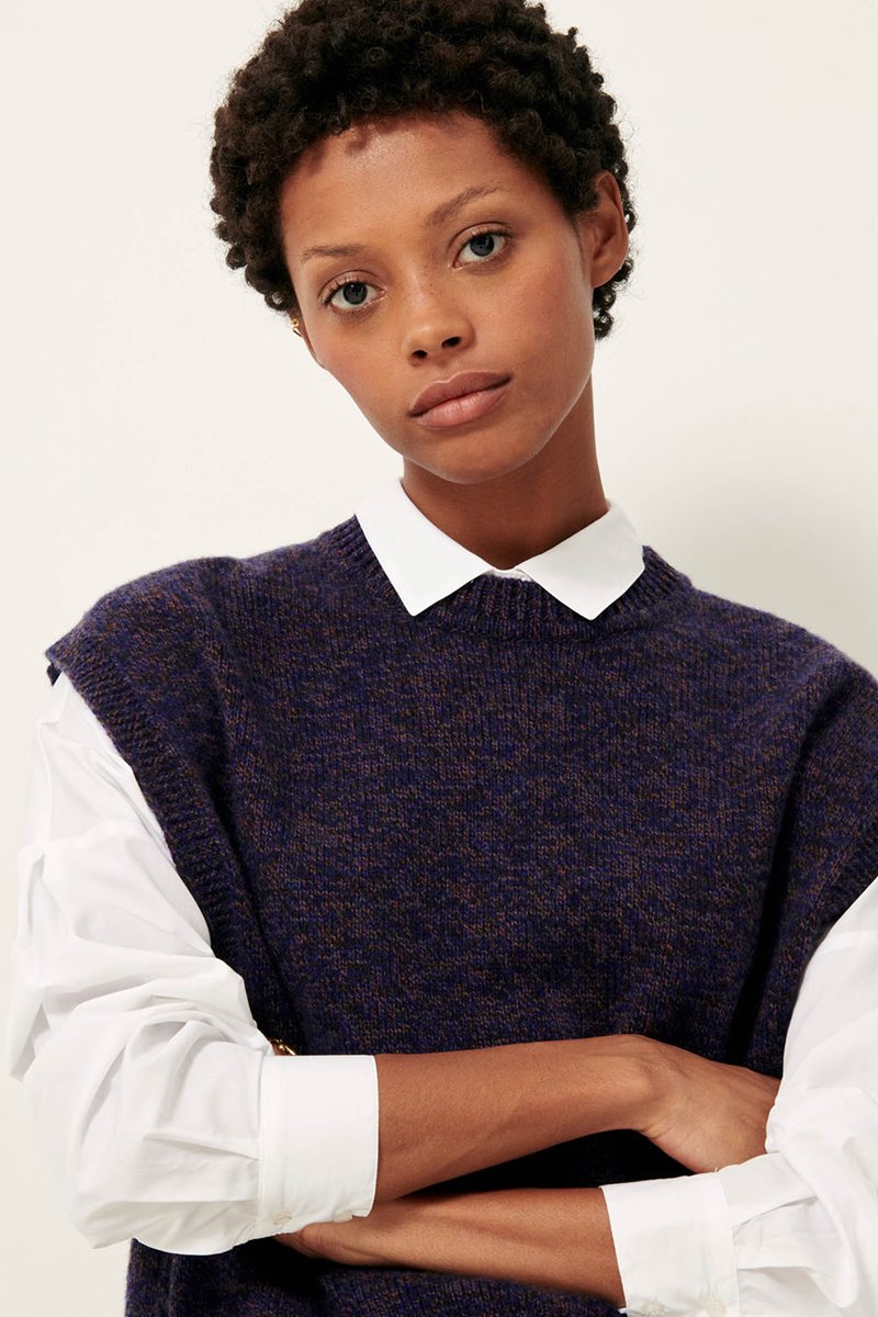 Sessun fabinino sweater ink blue detail