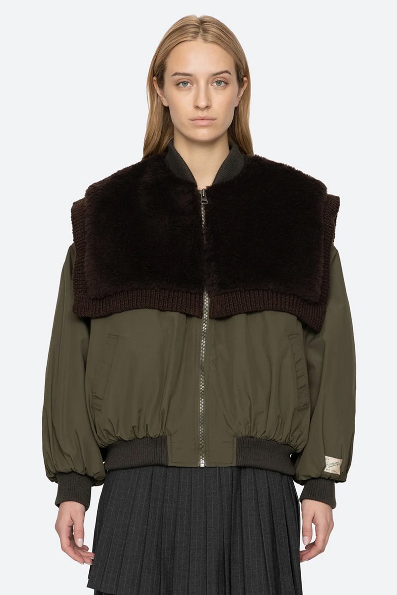 Sea NY marta faux fur bomber