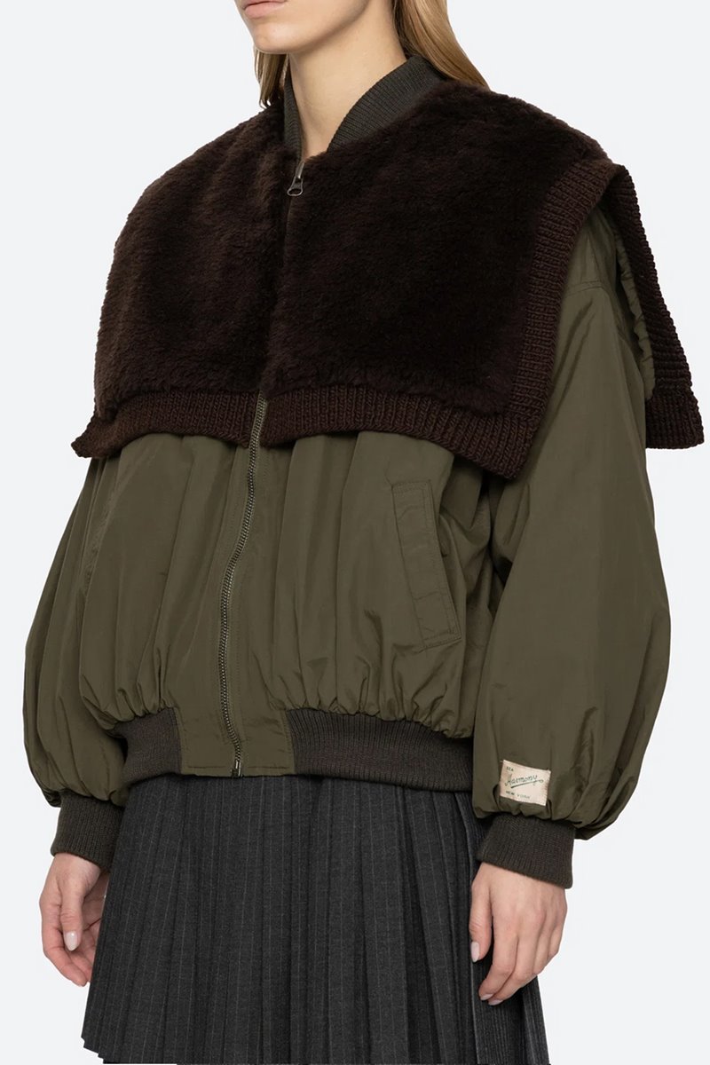 Sea NY marta faux fur bomber back