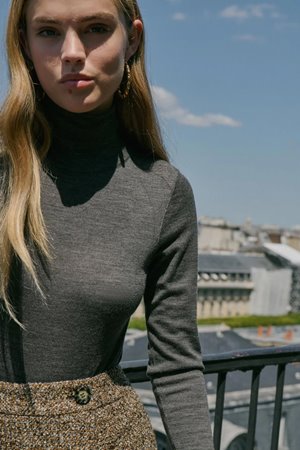 Petite Mendigote mania polo neck charcoal 