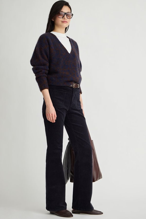 Apiece Apart Charle Flare Trouser Navy