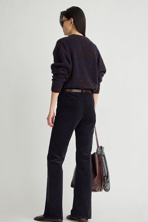 Apiece Apart charle flare trouser navy back