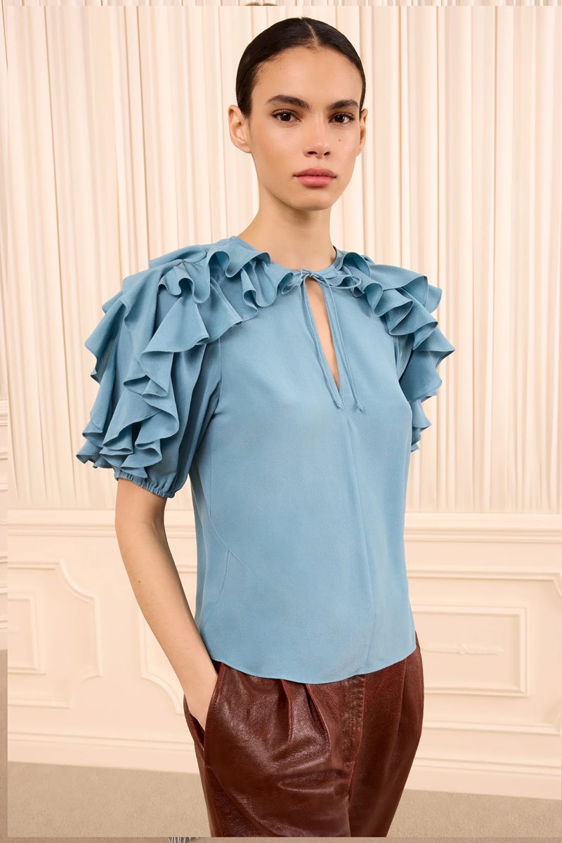 Ulla Johnson josephine silk top heron