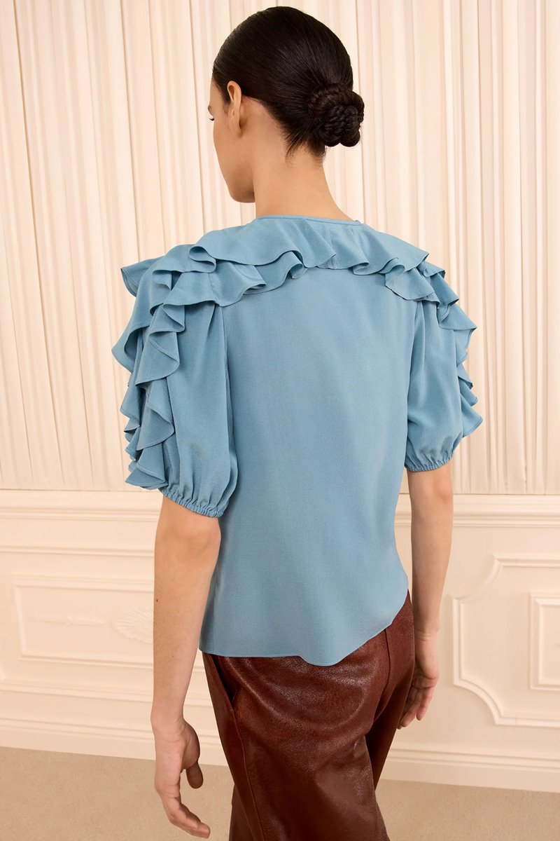 Ulla Johnson josephine silk top heron back
