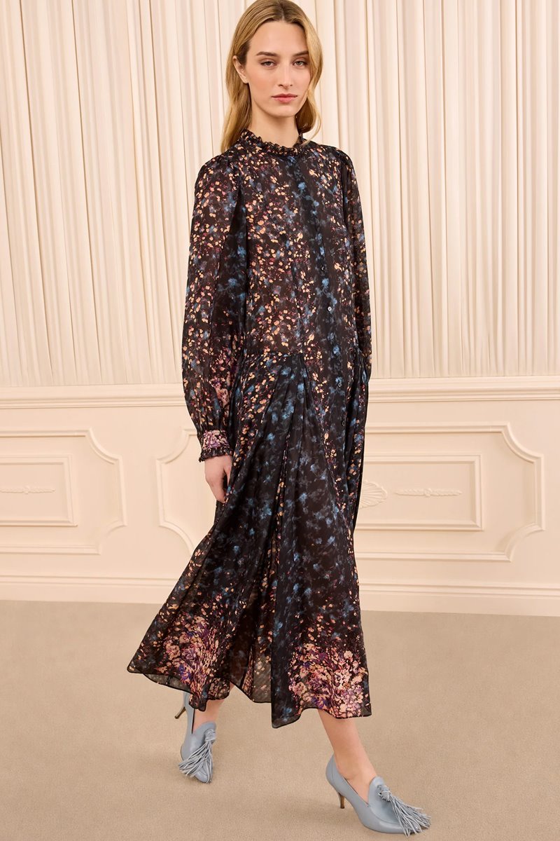 Ulla Johnson tessa long sleeve silk dress 