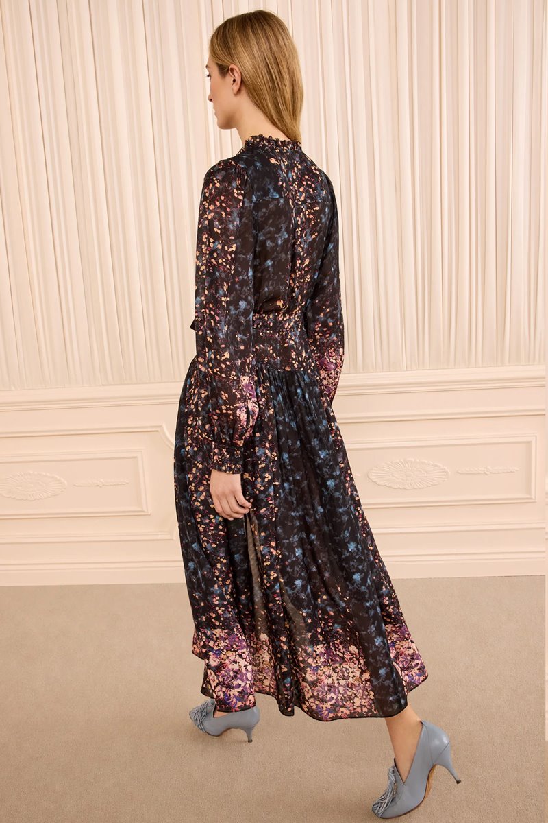 Ulla Johnson tessa long sleeve silk dress  back