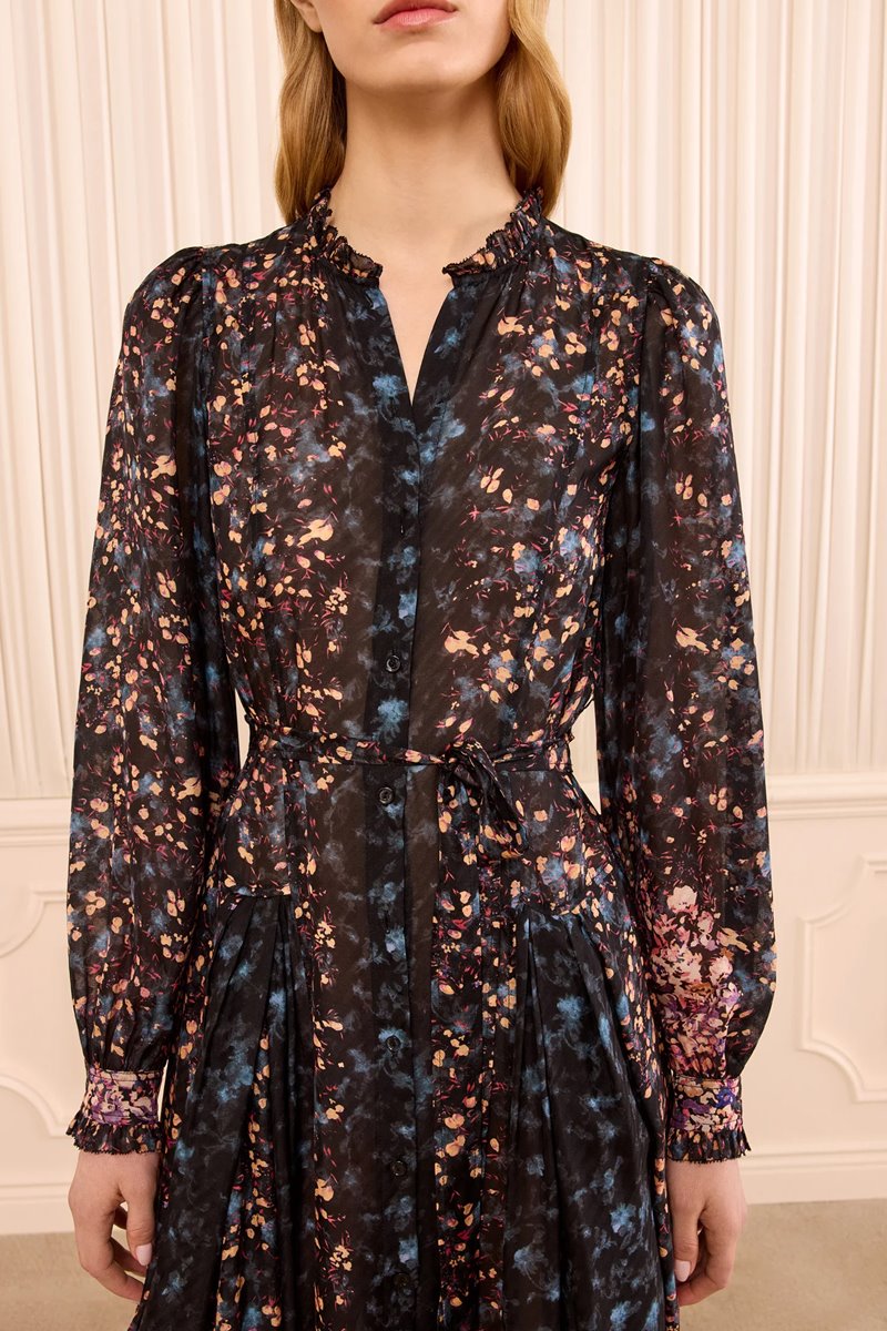 Ulla Johnson tessa long sleeve silk dress  side