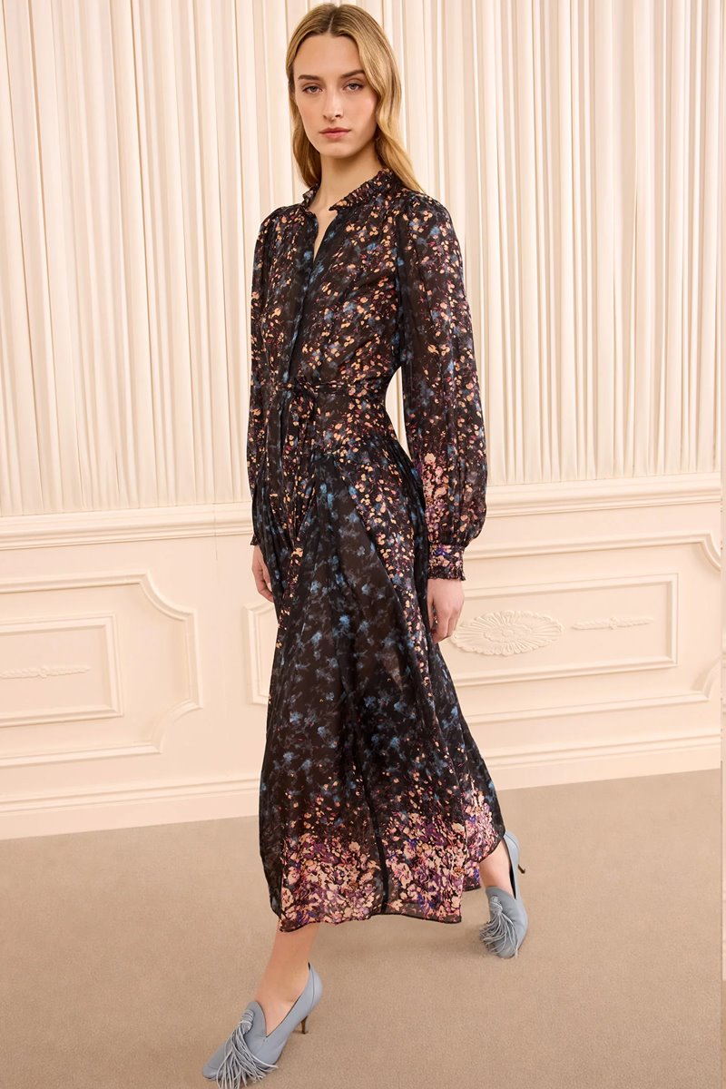 Ulla Johnson tessa long sleeve silk dress  detail