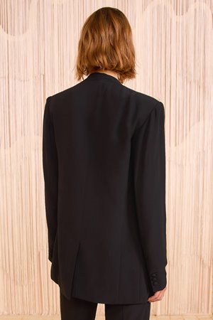 Ulla Johnson elea draped jacket black side