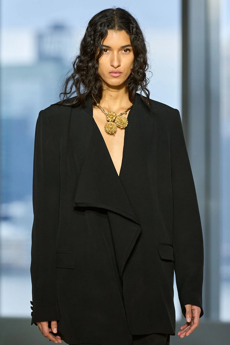 Ulla Johnson elea draped jacket black detail