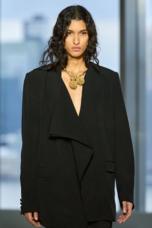 Ulla Johnson elea draped jacket black detail