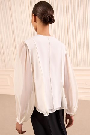 Ulla Johnson lucette blouse pearl ivory back
