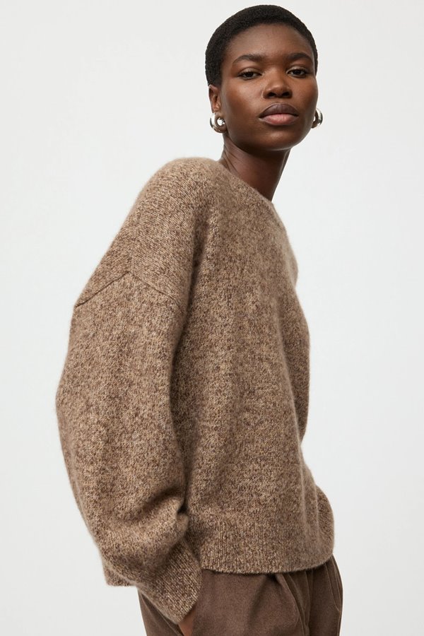 Soft Goat Marled relaxed Fit Crew Neck 