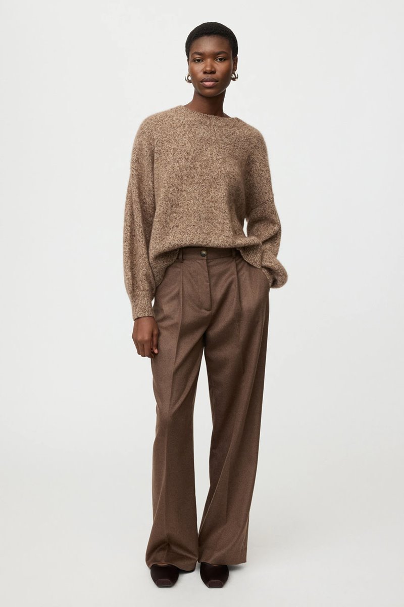 Soft Goat marled relaxed fit crew neck  side