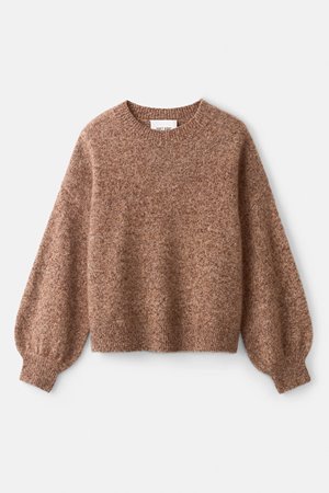 Soft Goat marled relaxed fit crew neck  back