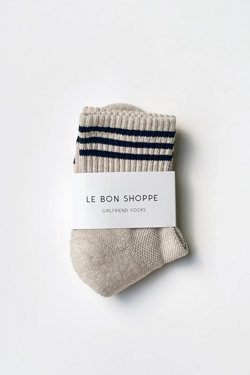 Le Bon Shoppe girlfriend sock oatmeal side