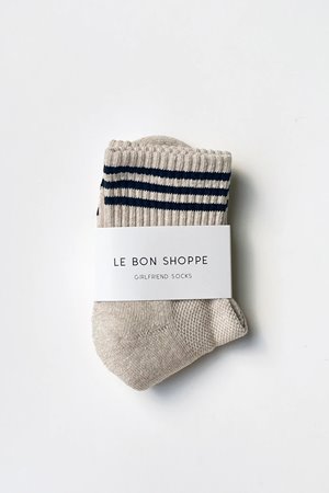 Le Bon Shoppe girlfriend sock oatmeal side