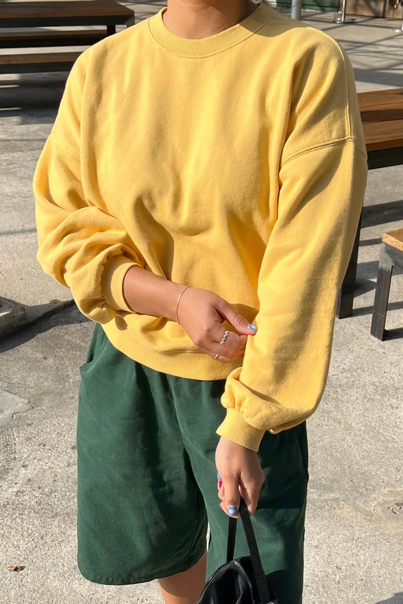Le Bon Shoppe french terry sweatshirt  deep yellow back