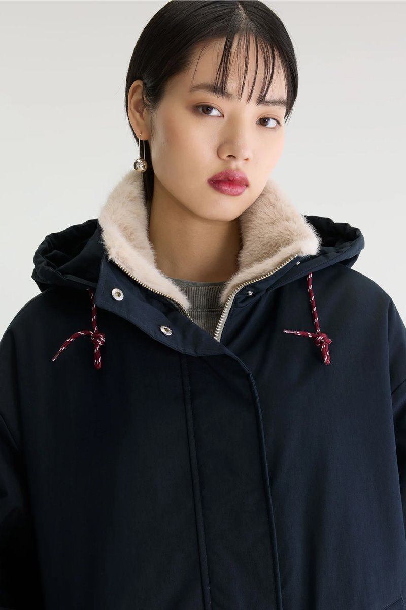 Bellerose jade parka navy back