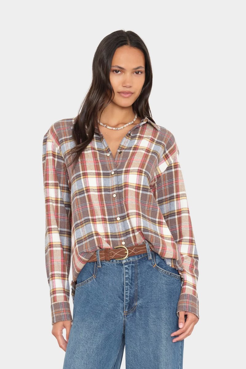 Xirena  beau shirt flannel canyon brown