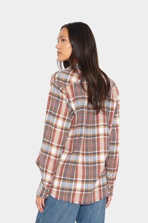 Xirena  beau shirt flannel canyon brown back