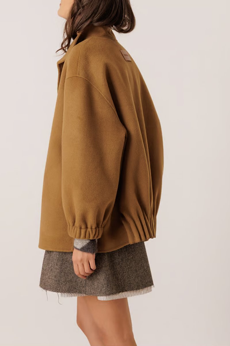 Indi & Cold  oversized wool jacket camel back